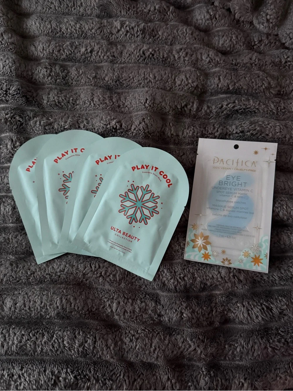Ulta Beauty Mint Blue Play It Cool Cooling Face Sheet Masks - 4 Pack